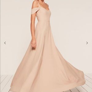 Reformation Poppy Dress in Champagne